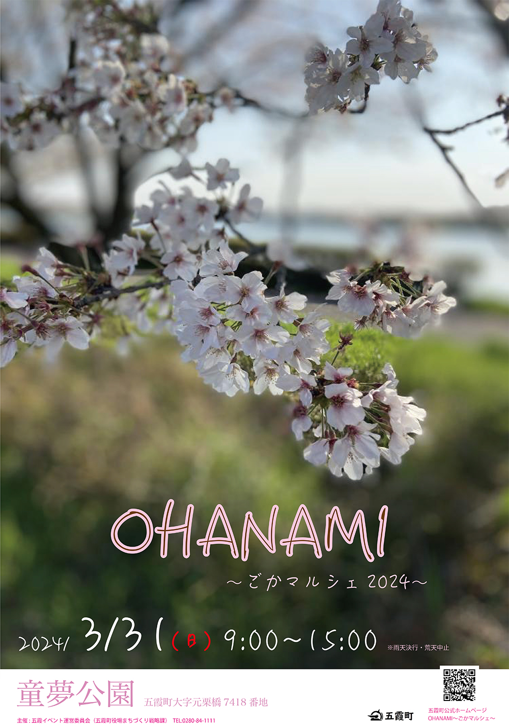 【五霞町】OHANAMI～ごかマルシェ2024～ ポスター