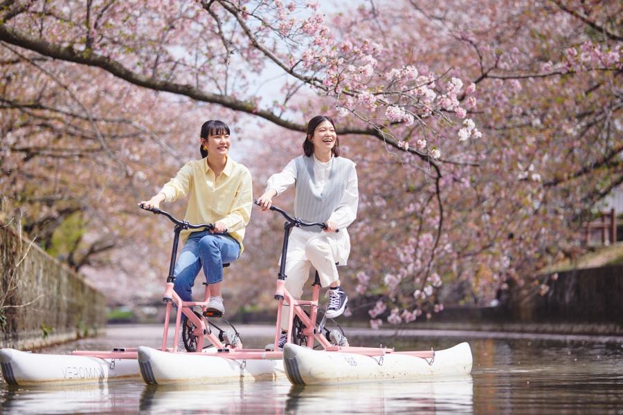 【星野リゾート BEB5土浦】桜の絶景を川面から独り占め！「お花見水上サイクリング」今年も開催