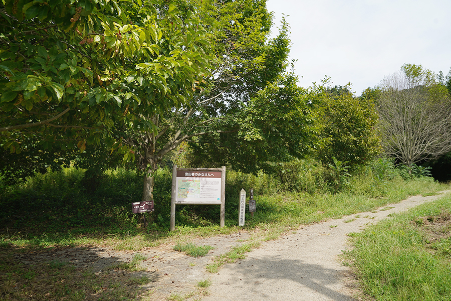 宝篋山_石造五輪塔との分岐点