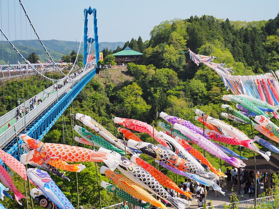 竜神大吊橋(こいのぼり)