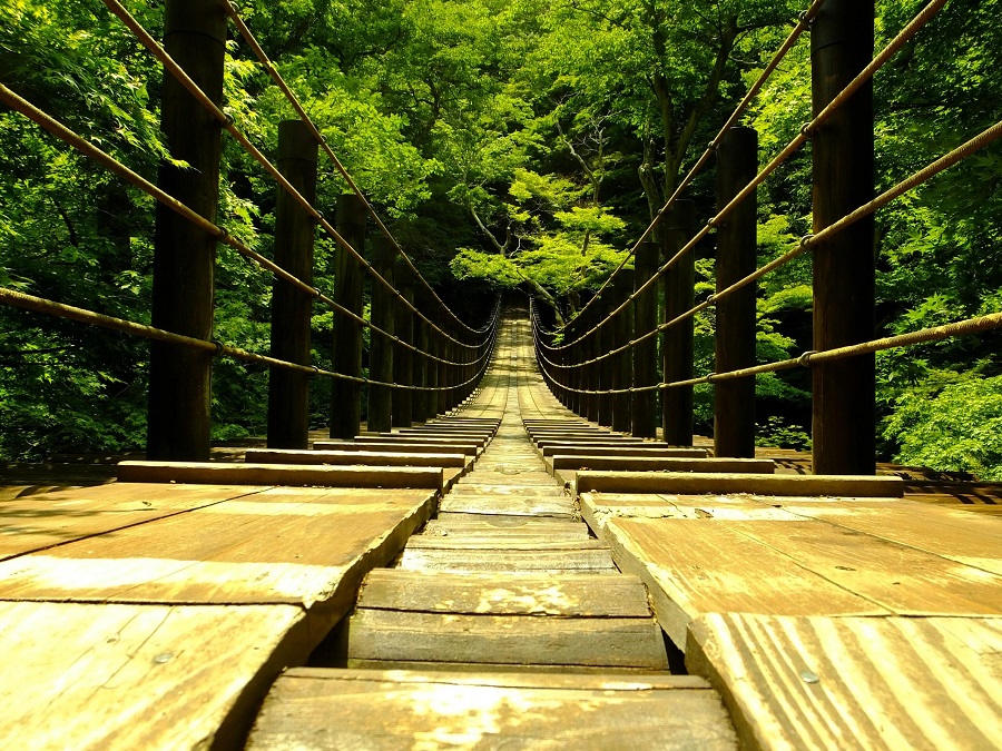 花貫渓谷　吊橋