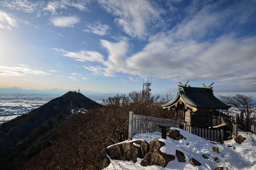 筑波山雪景色