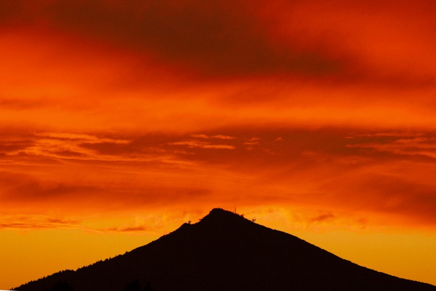 筑波山の夕焼け