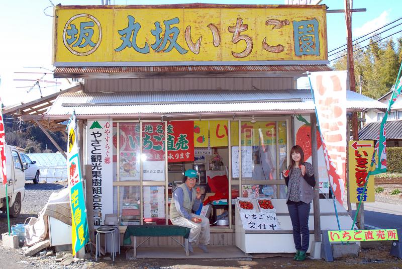 丸坂いちご園(かやぶき民家)