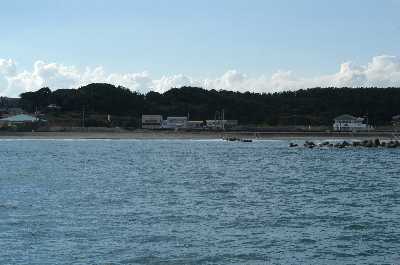 阿字ヶ浦海岸(船から）