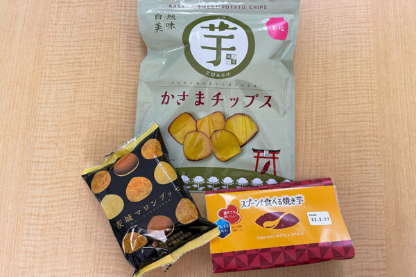 栗やおいもなど笠間の特産品にちなんだお菓子類も人気